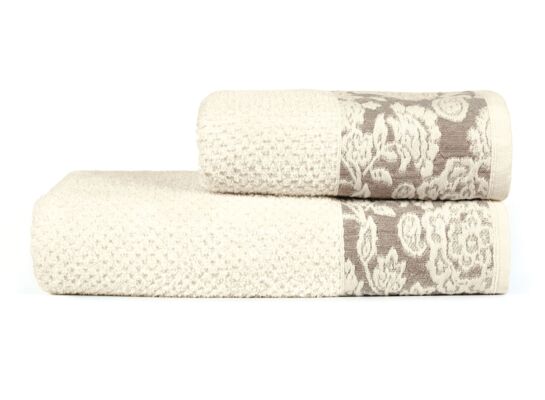 Ręcznik kąpielowy, bawełniany 50 x 100,  beżowy