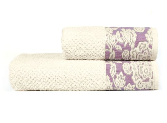 Ręcznik kąpielowy, bawełniany 70 x 140, liliowy