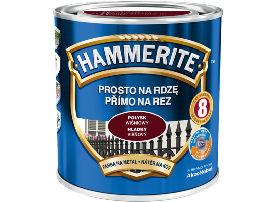 Farba Prosto Na Rdzę Wiśniowy Połysk 0,25 l Hammerite