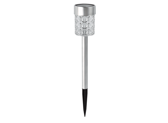 Lampa solarna wbijana zmieniająca kolor inox 37,5 cm