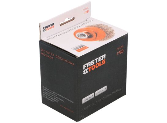 Szczotka doczołowa M14 - mosiądzowana 100 mm FASTER TOOLS