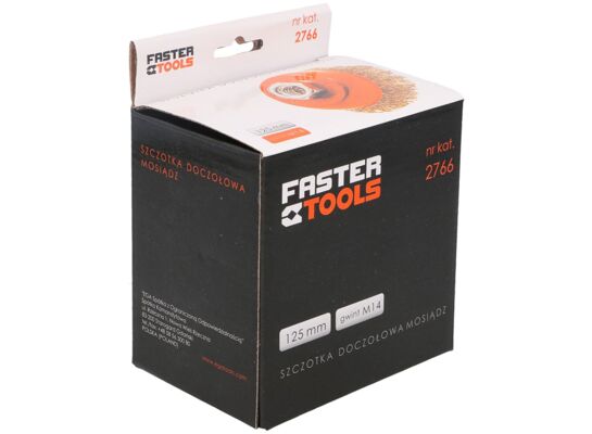 Szczotka doczołowa M14 - mosiądzowana 125 mm FASTER TOOLS