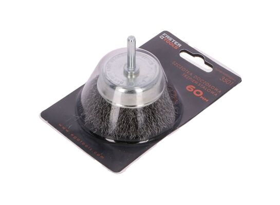 Szczotka doczołowa trzpień - stalowa 60 mm FASTER TOOLS