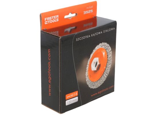 Szczotka kątowa M14 - stalowa 120 mm FASTER TOOLS