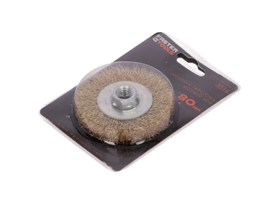 Szczotka tarczowa M14 - mosiądzowana 80 mm FASTER TOOLS