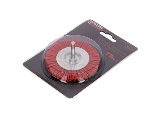 Szczotka tarczowa trzpień - nylonowa 75 mm FASTER TOOLS
