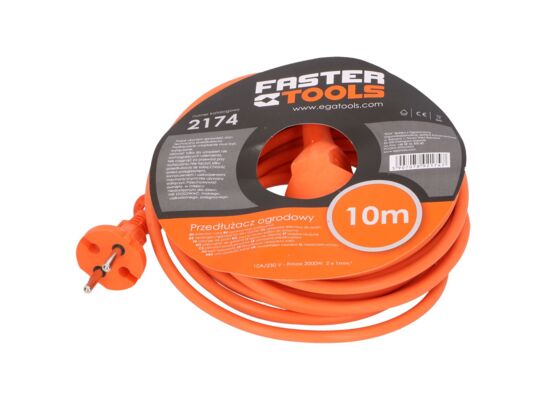 Przedłużacz ogrodowy 10 m FASTER TOOLS