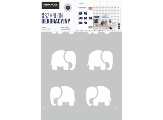Szablon Mega nr 527 Elephants Primacol Decorative