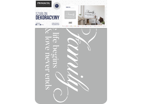 Szablon XXL nr 93 "Family" Primacol Decorative