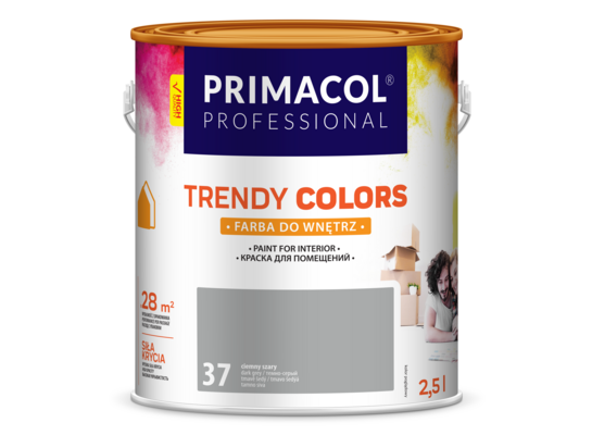 Farba Trendy Colors ciemny szary (37) 2,5 l Primacol Professional
