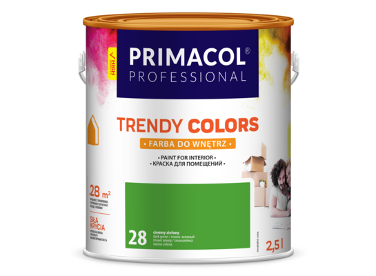 Farba Trendy Colors ciemny zielony (28) 2,5 l Primacol Professional