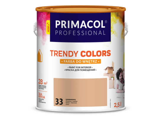 Farba Trendy Colors cynamonowy (33) 2,5 l Primacol Professional