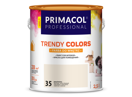 Farba Trendy Colors jasny beżowy (35) 2,5 l Primacol Professional