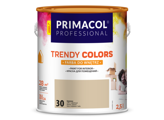 Farba Trendy Colors kawowy (30) 2,5 l Primacol Professional