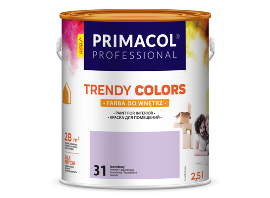Farba Trendy Colors lawendowy (31) 2,5 l Primacol Professional