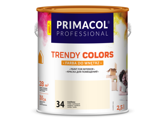 Farba Trendy Colors waniliowy (34) 2,5 l Primacol Professional