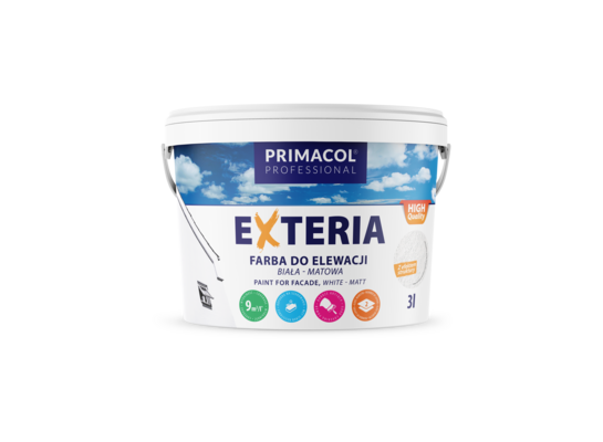 Farba elewacyjna strukturalna Exteria 3 l Primacol Professional
