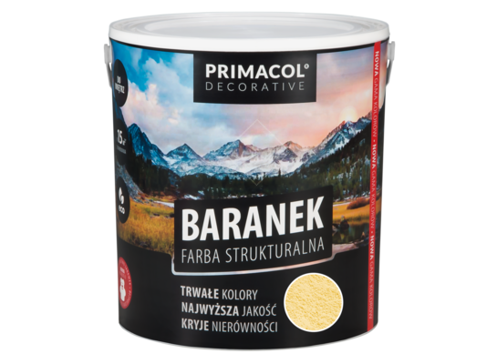 Farba strukturalna Baranek piaskowy 5 l Primacol Decorative