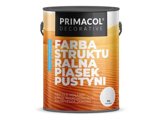 Farba strukturalna Piasek pustyni biały 10 l Primacol Decorative