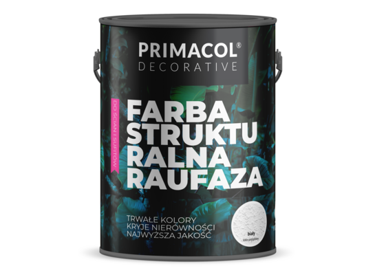 Farba strukturalna Raufaza biały 10 l Primacol Decorative