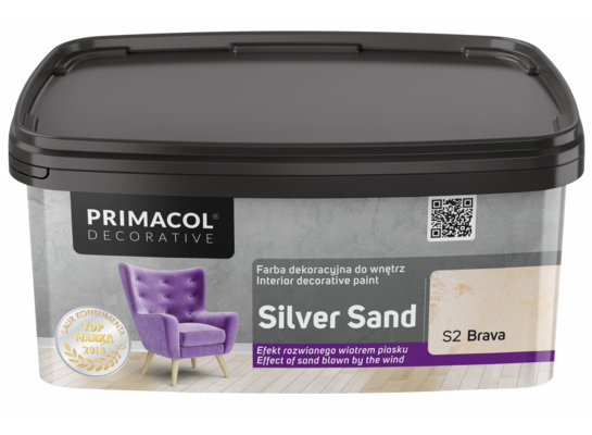 Farba dekoracyjna Silver Sand Brava S2 1 l Primacol Decorative