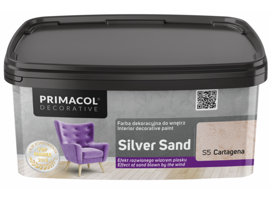 Farba dekoracyjna Silver Sand Caratgena S5 1 l Primacol Decorative