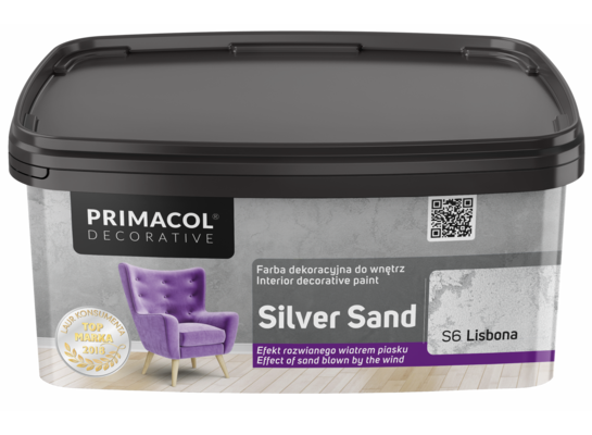 Farba dekoracyjna Silver Sand Lisbona S6 1 l Primacol Decorative
