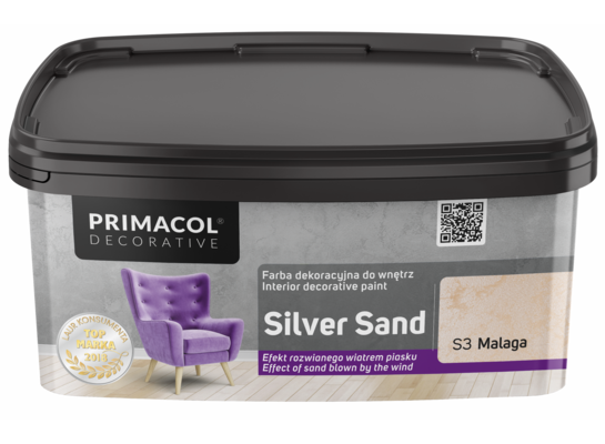 Farba dekoracyjna Silver Sand Malaga S3 1 l Primacol Decorative