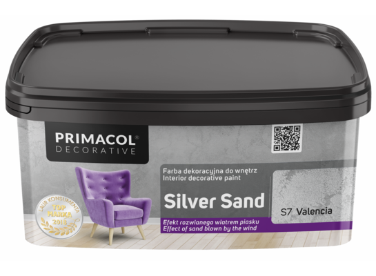 Farba dekoracyjna Silver Sand Valencia S7 1 l Primacol Decorative