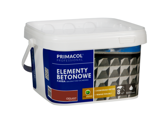 Farba do elementów betonowych ceglany 2,5 l Primacol Professional