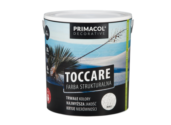 Farba strukturalna Toccare biały 5 l Primacol Professional