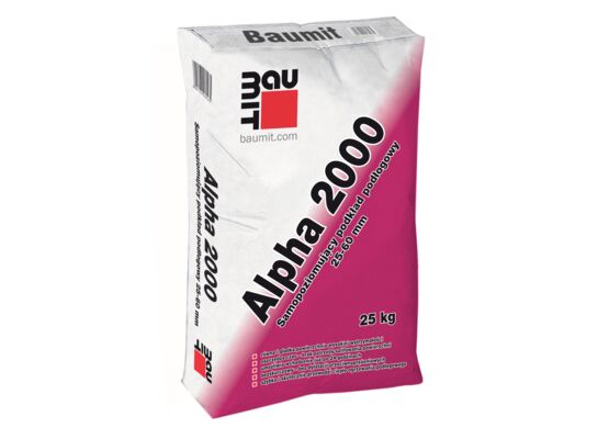 Samopoziomujący podkład podłogowy 25-60 mm - Alpha 2000 25 kg BAUMIT
