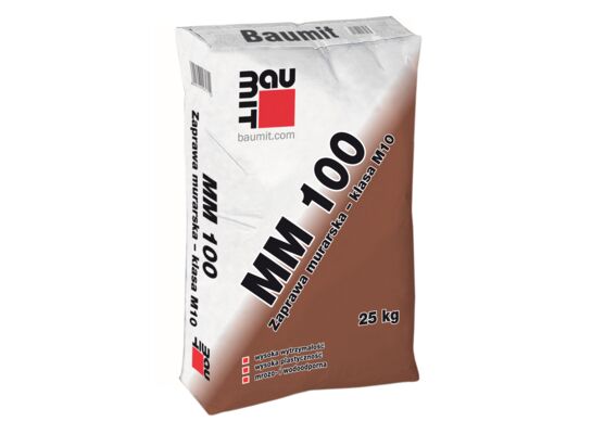 Zaprawa murarska klasy M10 - MM 100 25 kg BAUMIT