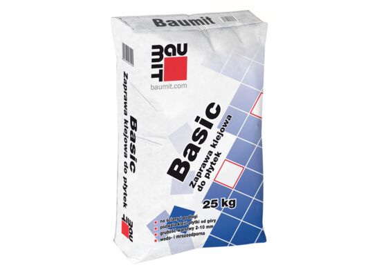 Zaprawa klejowa do płytek 2-10 mm - Basic C1T 25 kg BAUMIT