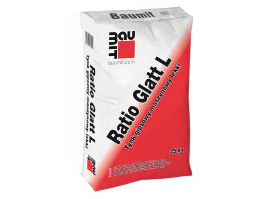 Lekki tynk gipsowy maszynowy - Ratio Glatt L - 25 kg BAUMIT