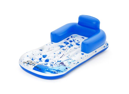 Dmuchany materac Cool Blue z oparciem niebieski 161 x 84 Bestway