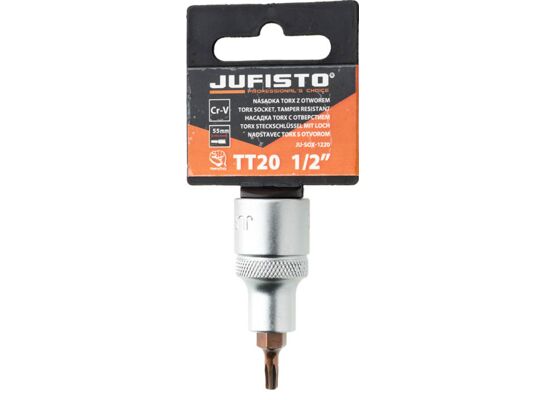 Nasadka Torx wewnętrzny z otworem TT20 x 55 mm 1/2'' Jufisto