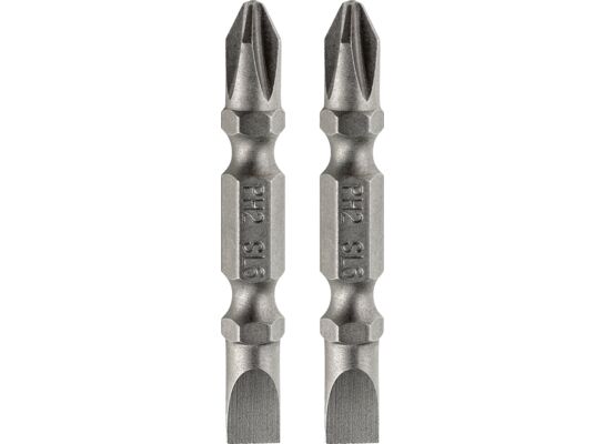 Końcówka dwustronna krzyżowa i płaska PH2 x SL6 50 mm zestaw 2 szt. Drel