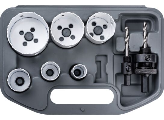 Otwornica BiMetalowa 22-64 mm z adapterami Drel