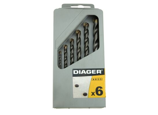 Wiertło do betonu Standard 4 5 6 7 8 10 mm zestaw 6 szt. Diager