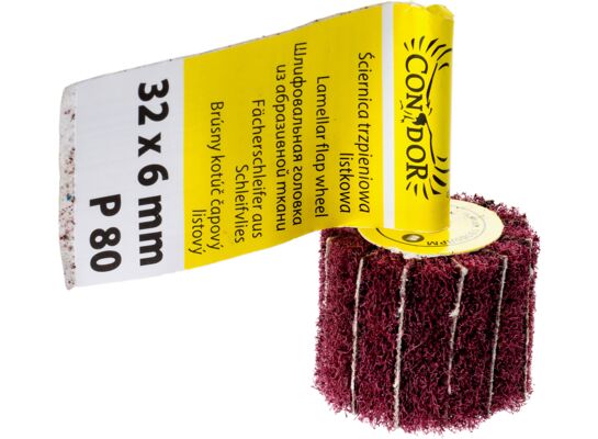 Ściernica trzpieniowa listkowa 32 x 6 mm P80 Drel