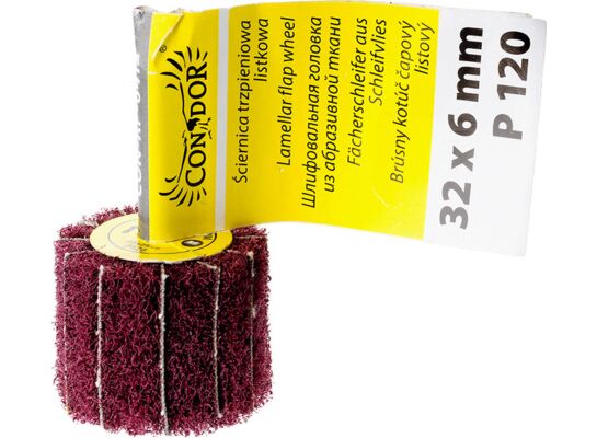 Ściernica trzpieniowa listkowa 32 x 6 mm P120 Drel