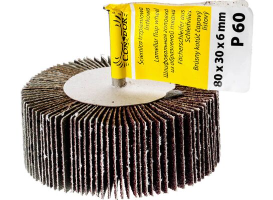 Ściernica trzpieniowa listkowa 80 x 30 x 6 mm P 60 Drel