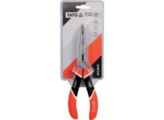 Szczypce wydłużone wygięte CRV 8"