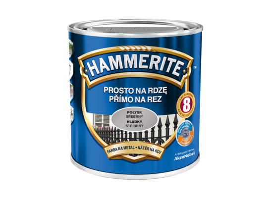 Farba Prosto Na Rdzę Srebrny Połysk 0,7 l Hammerite