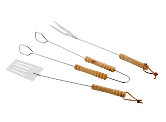 Sztućce do grilla rustykalne 3 częściowe