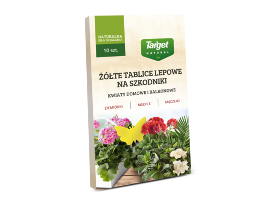 Żółte tablice lepowe kwiaty domowe i balkonowe 10 sztuk Target