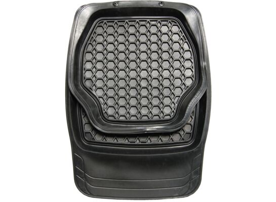 Dywaniki gumowe korytko classic czarne (przód + tył) 4CAR