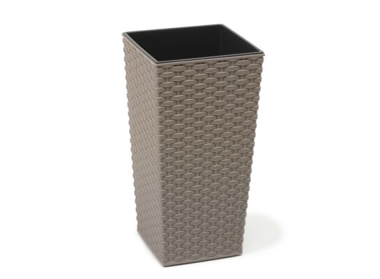Doniczka FINEZJA ECO 25 x 25 rattan szary Lamela