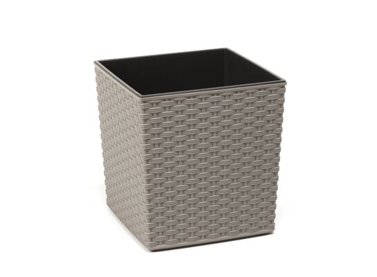 Doniczka JUKA ECO 25 x 25 rattan szary Lamela